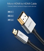 Cáp Micro HDMI TO HDMI Ugreen dài 2M 10119 - Bảo hành 1 năm Cáp Micro HDMI TO HDMI Ugreen dài 2M 10119 - Bảo hành 1 năm
