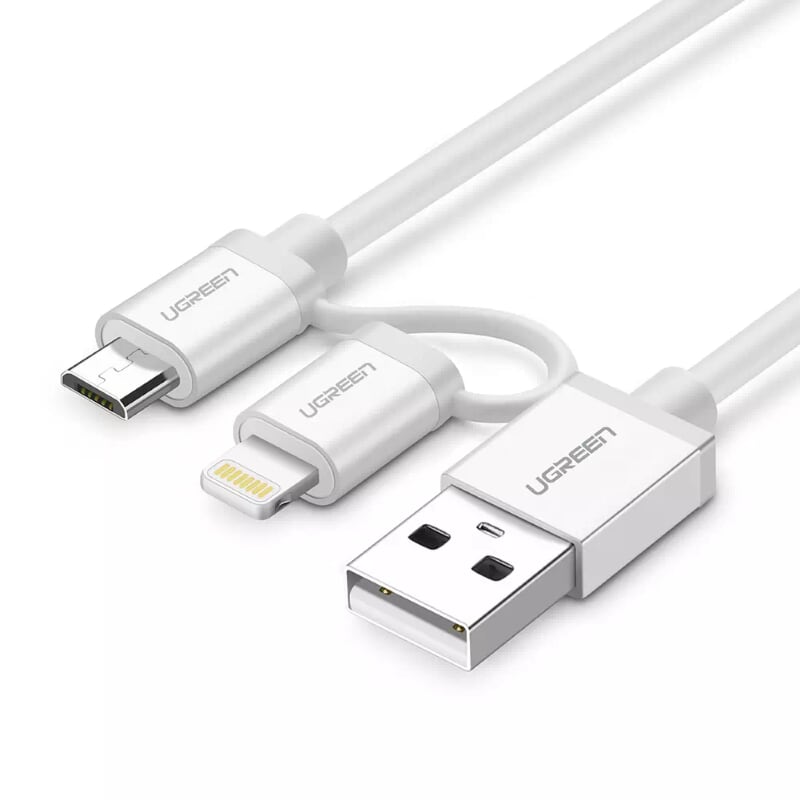 Cáp Micro USB Ugreen và Lightning 1M 20748