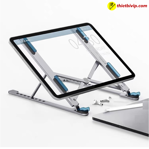 Giá Đỡ Laptop Stand Và IPad Nhôm Gấp Gọn Hỗ Trợ Tản Nhiệt P11 Cho Laptop, Macbook, Máy Tính Bảng