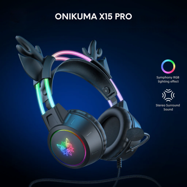 Tai Nghe Chơi Game ONIKUMA X15 Pro, Tai Hươu Độc Đáo - Hàng Chính Hãng