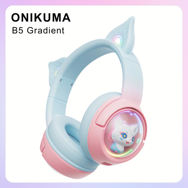 Tai Nghe Không Dây ONIKUMA B5 - Gradient, 2.4G Wireless Bluetooth, Đa Chế Độ, Đèn LED RGB Sống Động ...